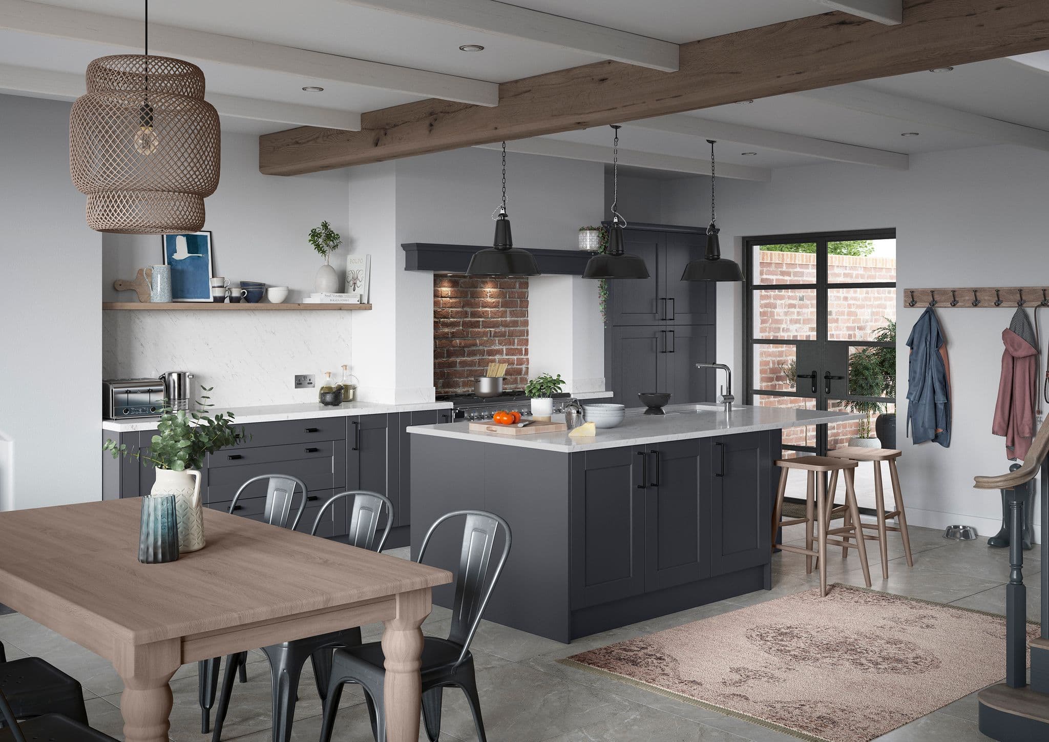 Kensington shaker kitchen in Indigo by Stori