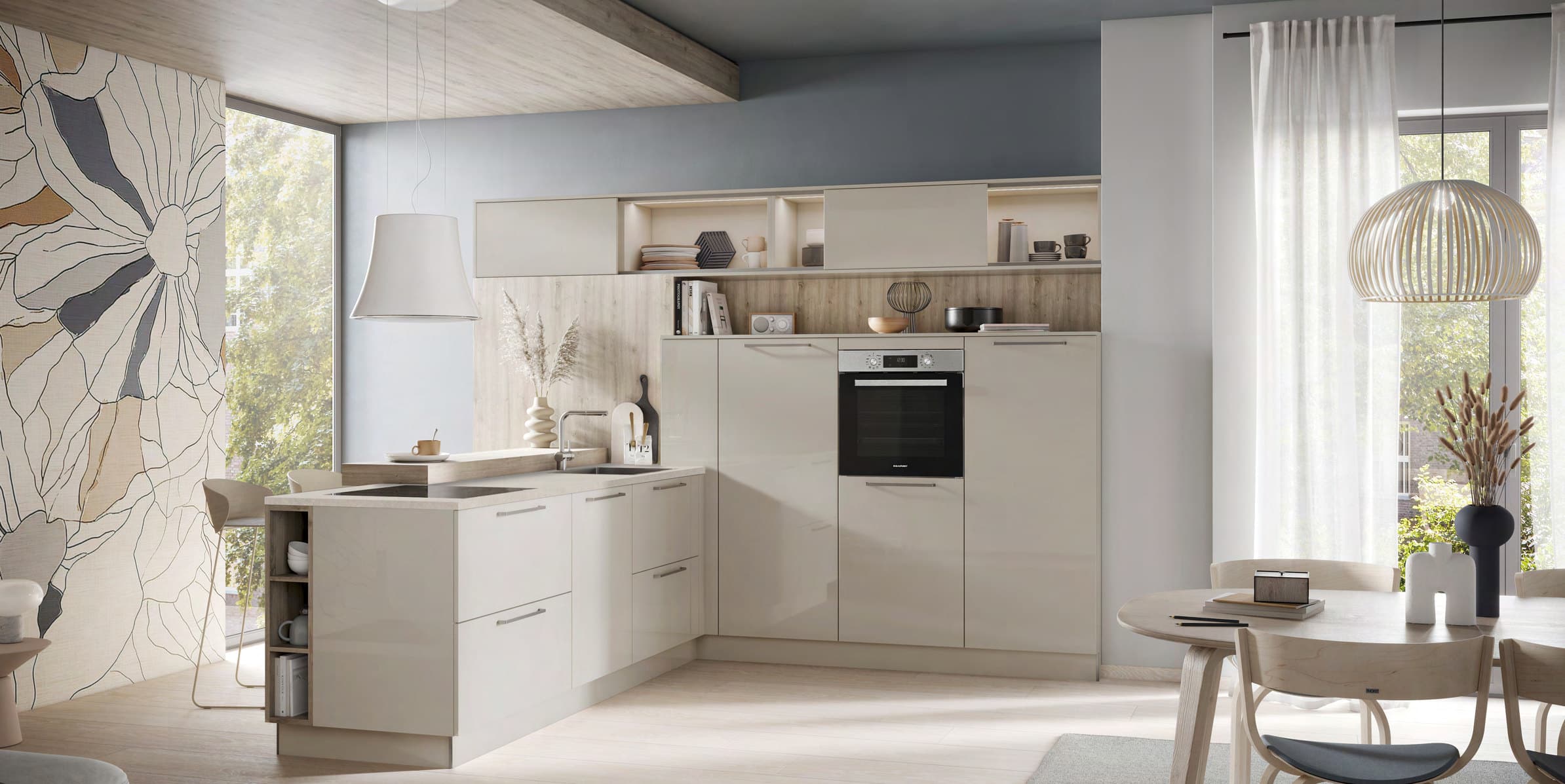 Hacker concept130 Top Brillant gloss kitchen