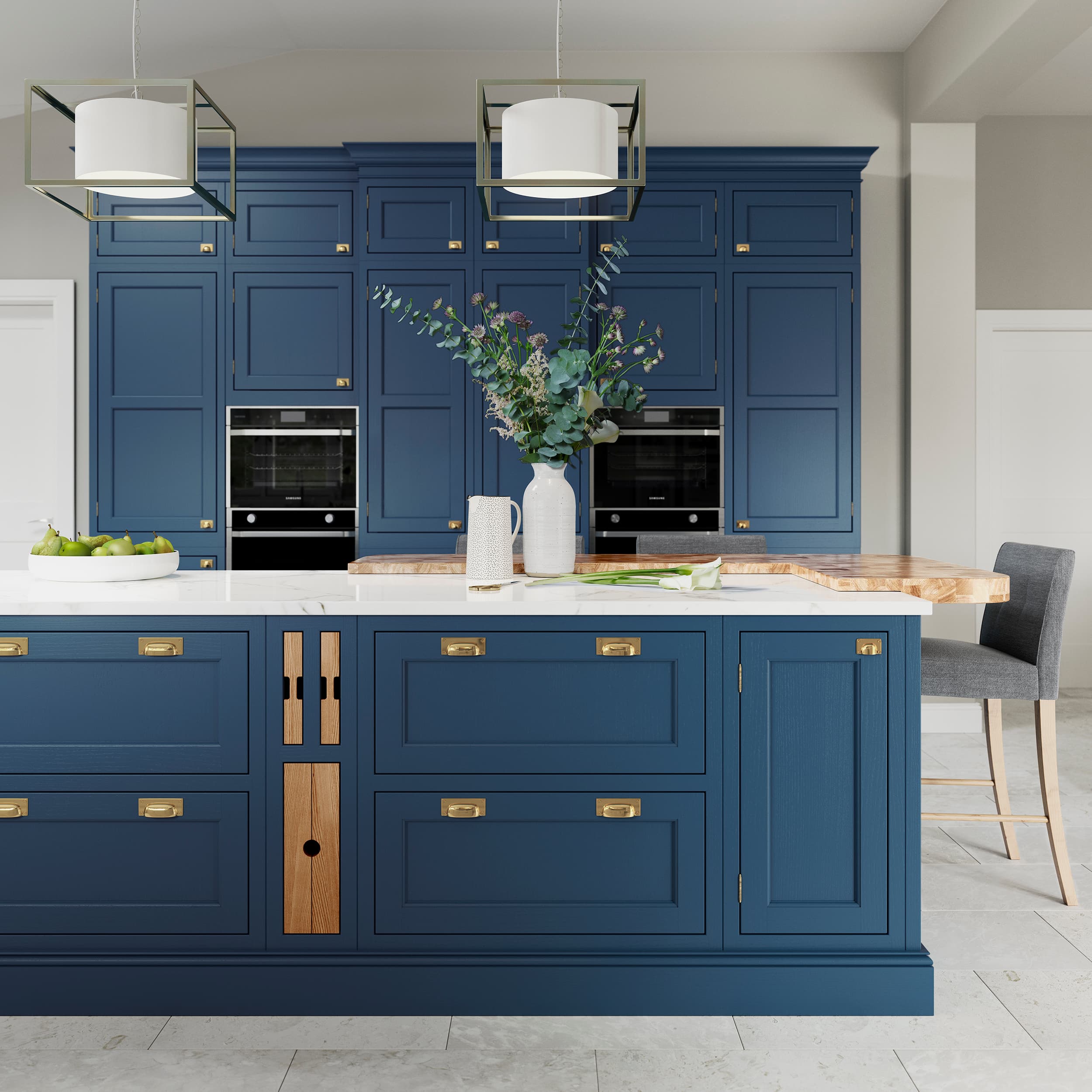 Belgravia Parisian Blue and Stone Cameo 4 RGB