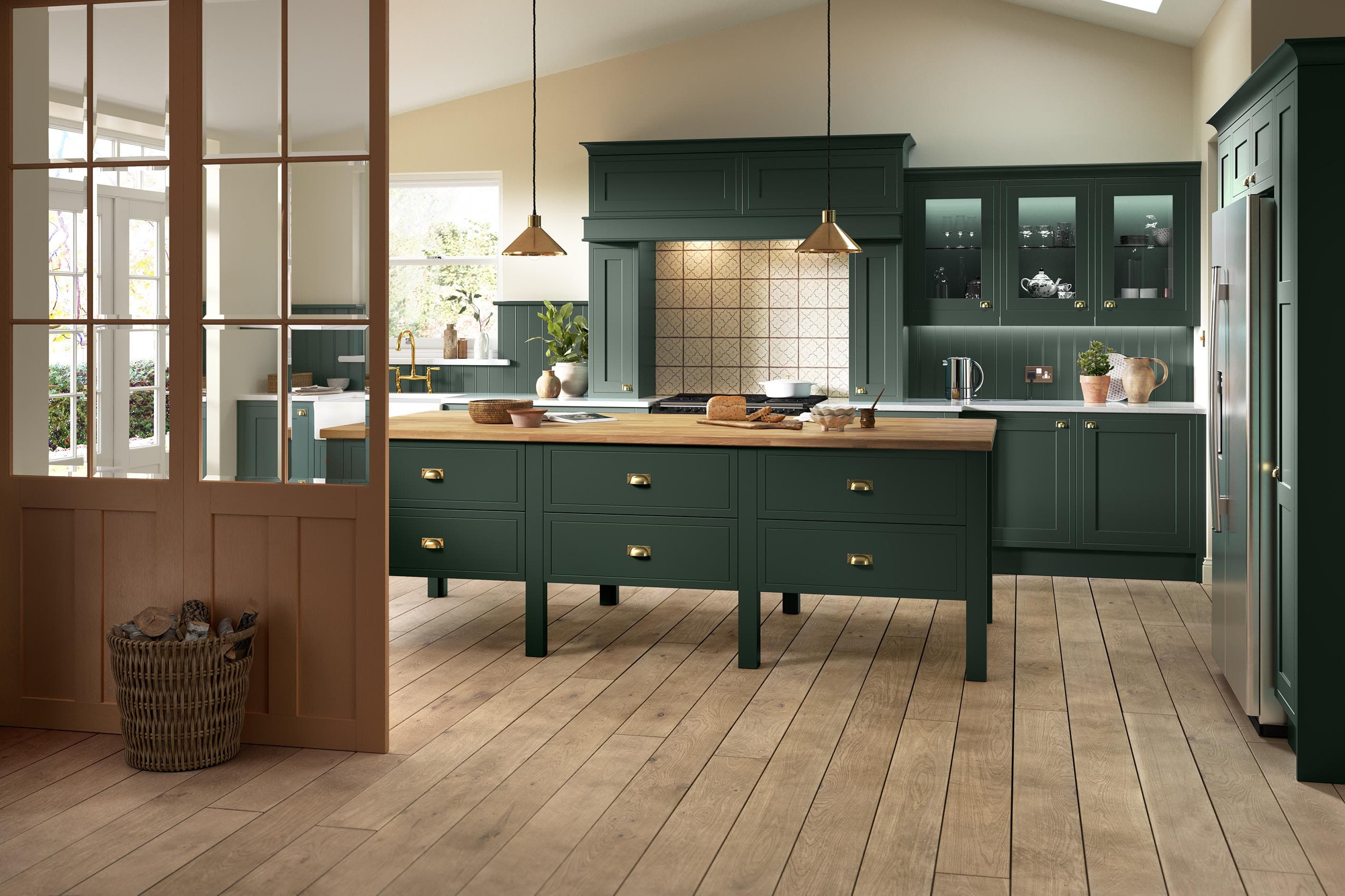 Ellesmere Heritage Green Shaker Kitchen
