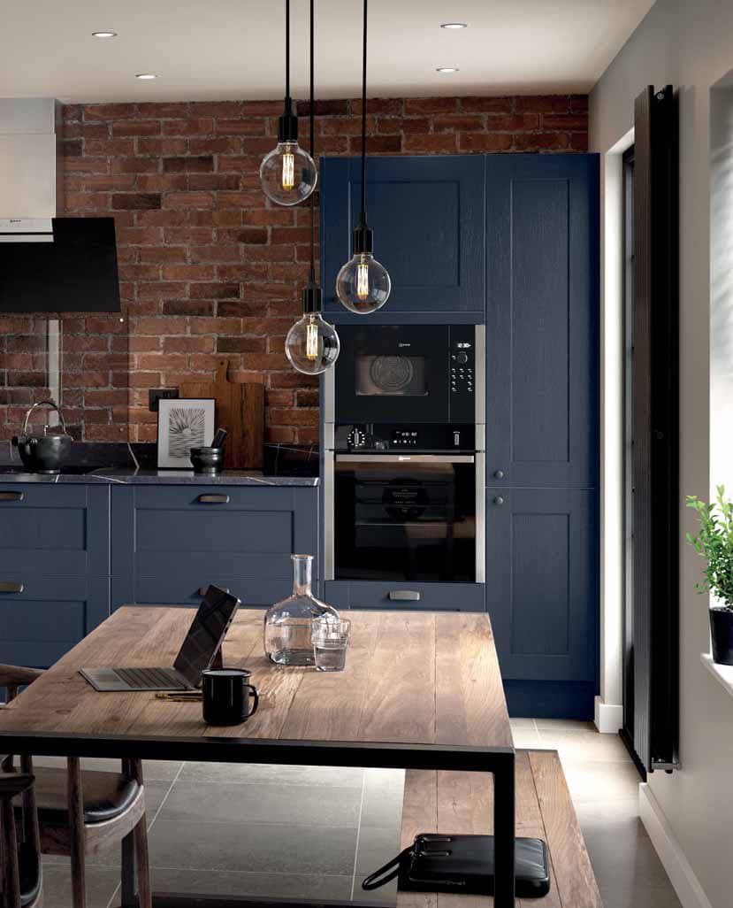 Belsay Woodgrain foil shaker kitchen by Second Nature
