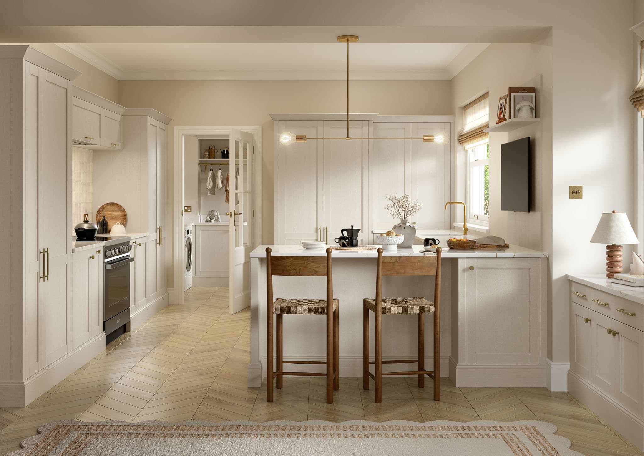 Newcombe shaker kitchen in Taupe Grey by Stori